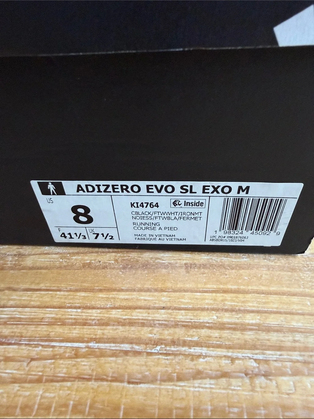 Adidas Evo SL  Black and Silver Performance Running Sneakers - Picture 7 of 7